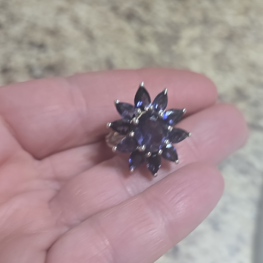 Stunning Silver and Blue Gemstone Ring‎ - Picture 13 of 13